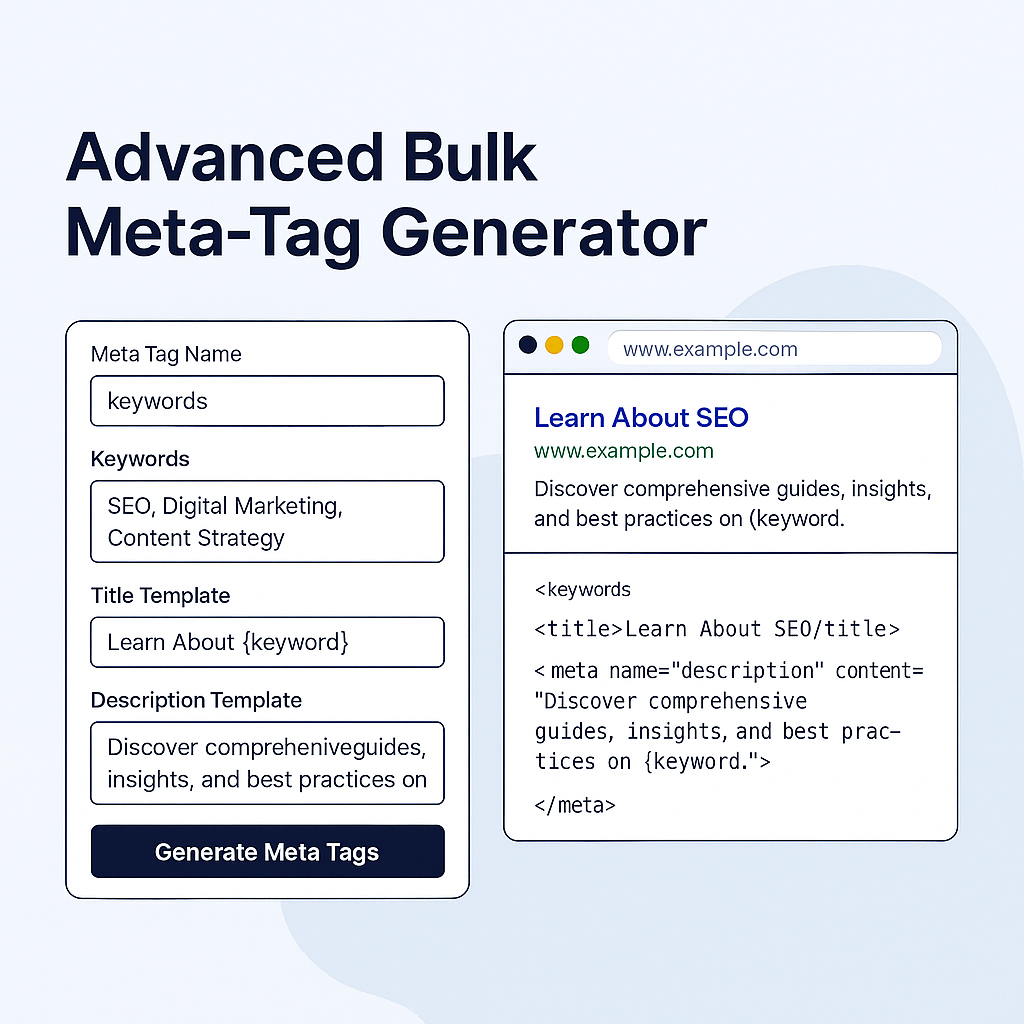 Best Bulk Meta-Tag Generator 2025 | Toolfino – AI‑Powered SEO Meta Tags ...